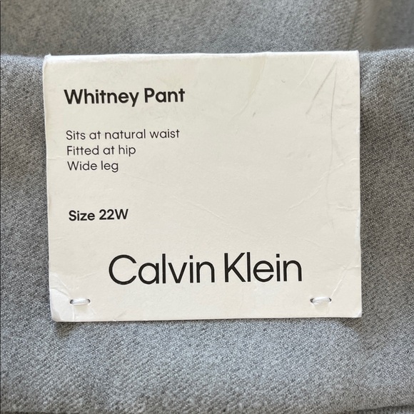 Calvin Klein Gray Plus Size High-Rise Wide-Leg Sailor Pants NWT Size 22W - Picture 8 of 8
